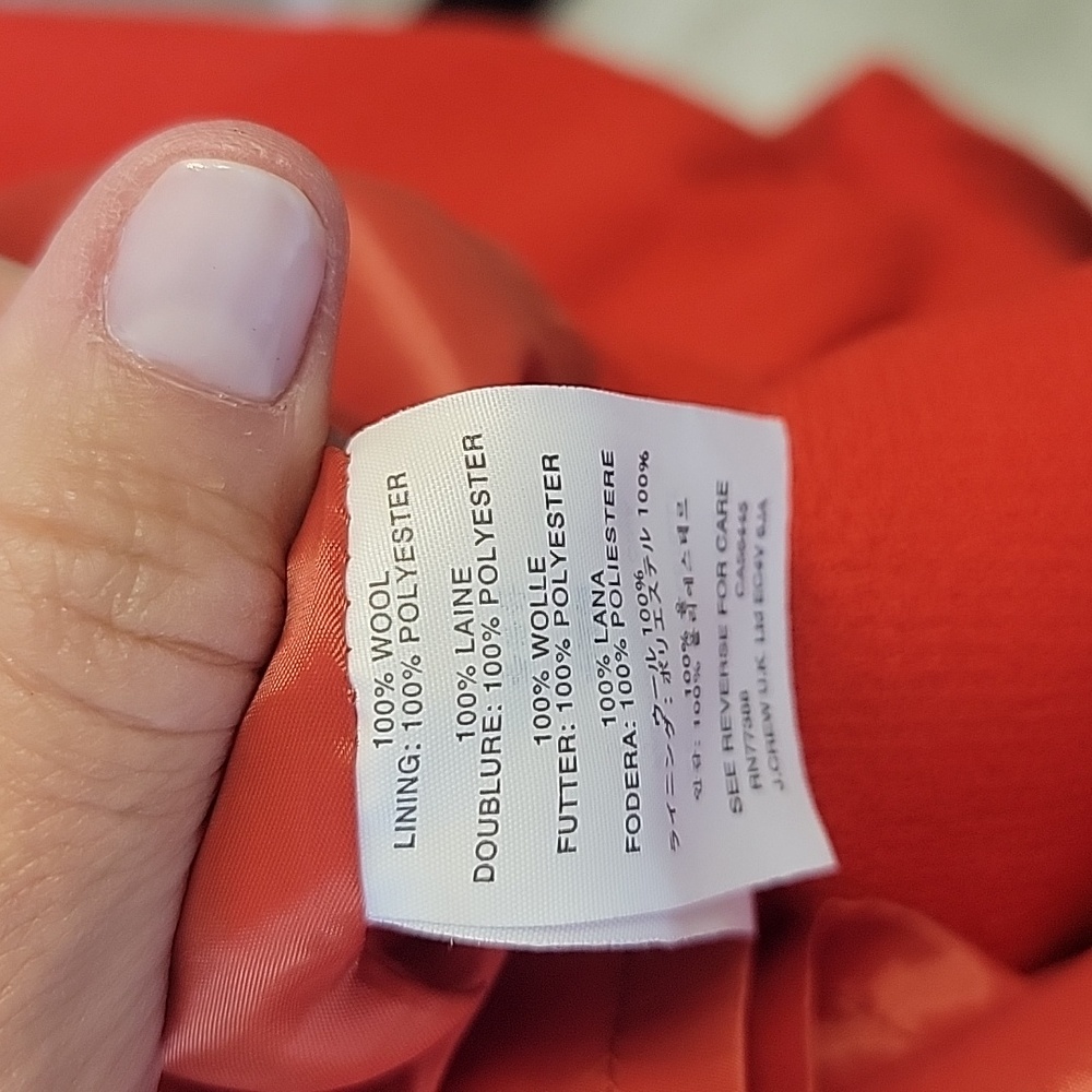 J.Crew red orange ribbon waist dress size 2 - Picture 6 of 6